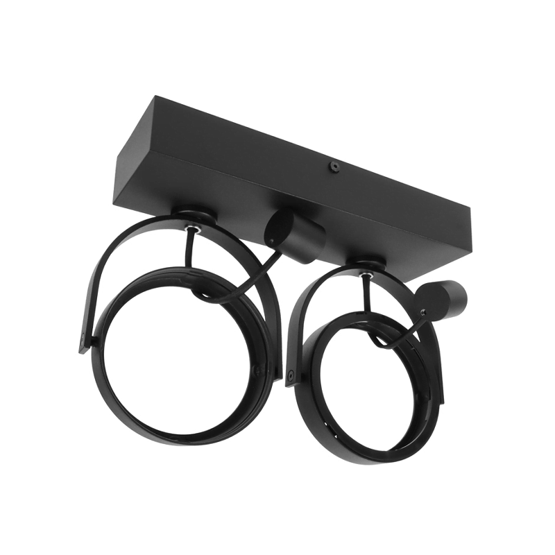 LED AR111 Opbouwarmatuur | Dubbel | Zwart | exclusief AR111 spot - Outledtl.nl